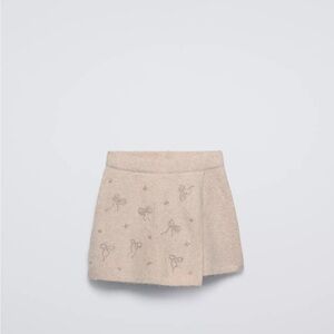 Zara Beige Skort with Bow Details Girls Size 13-14 Years